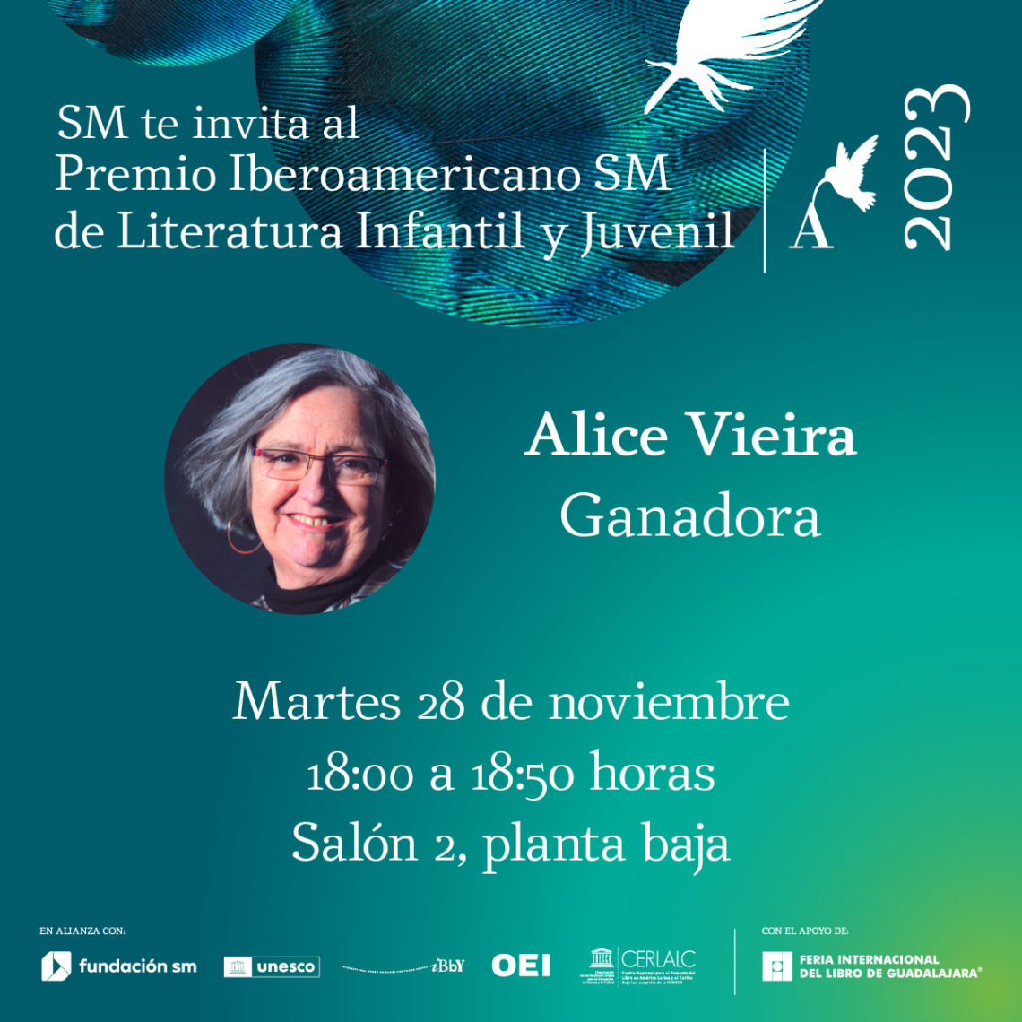 Alice de Jesús Vieira recibe el XIX Premio Iberoamericano SM de Literatura Infantil y Juvenil